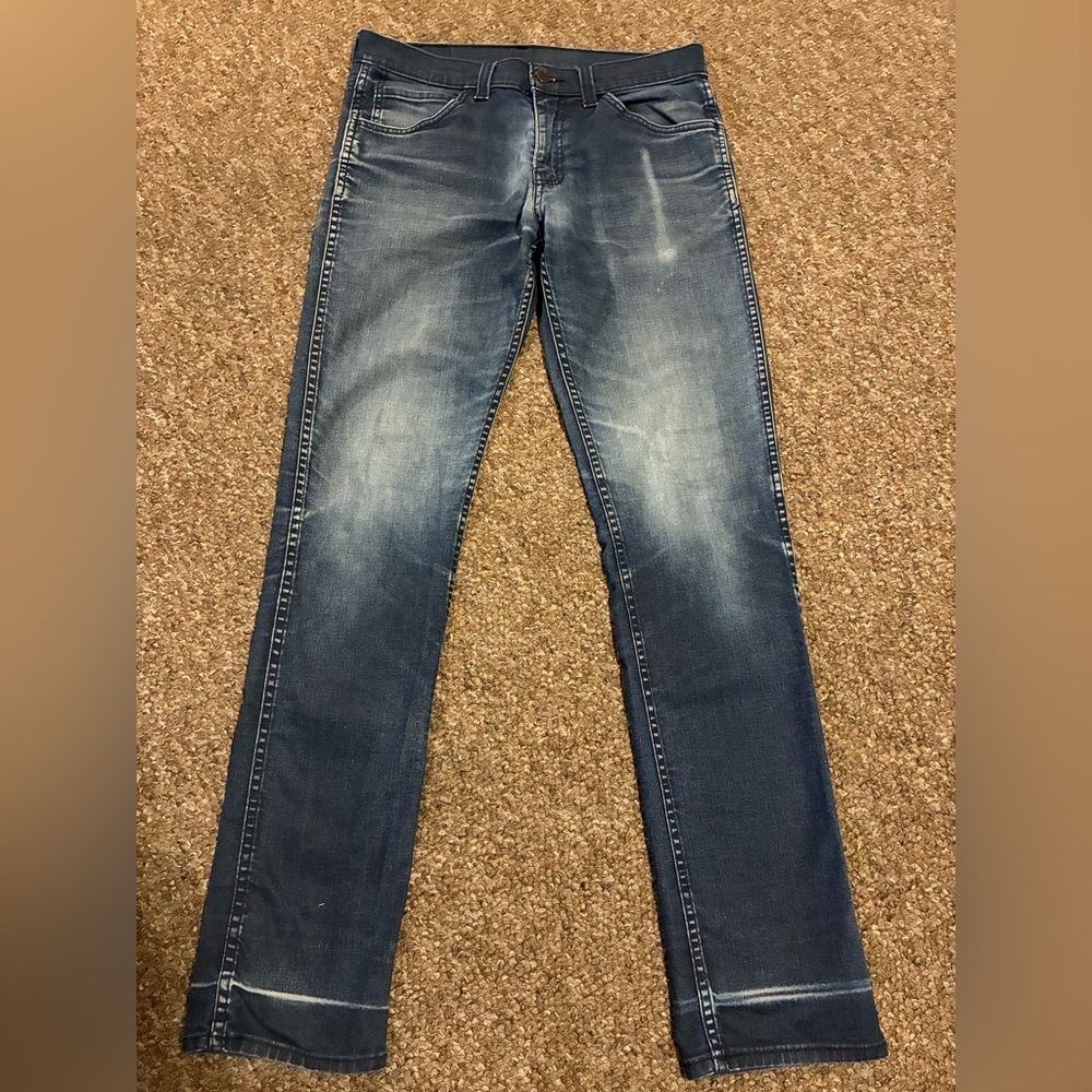 Levis 511 Jeans Mens 32x34 Dark Wash Denim Slim Fit Stretch Zip Fly 5 Pocket